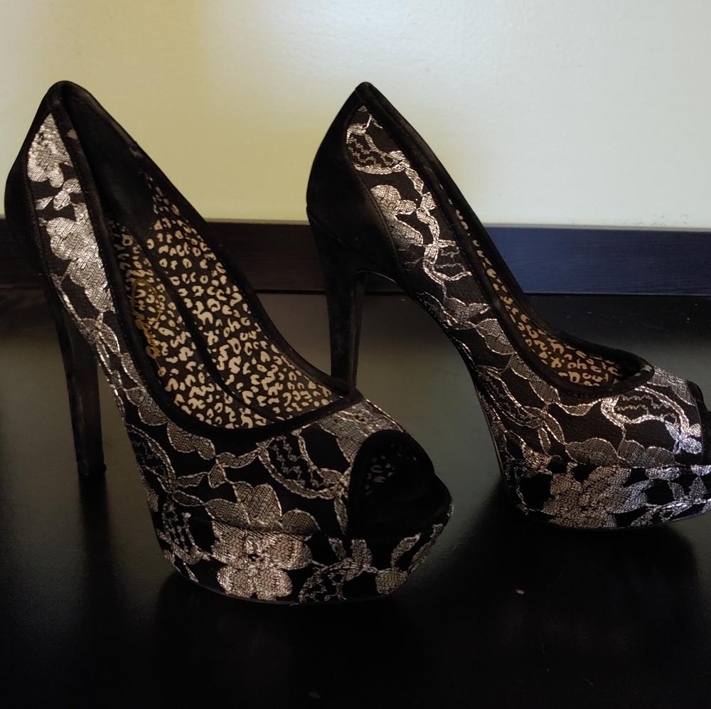 Dress Heels Lace Platforms